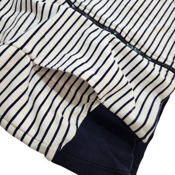 Ralph Lauren Active Zip Front Funnel Neck Sweatshirt Womens XL Navy White Stripe - Picture 6 of 10